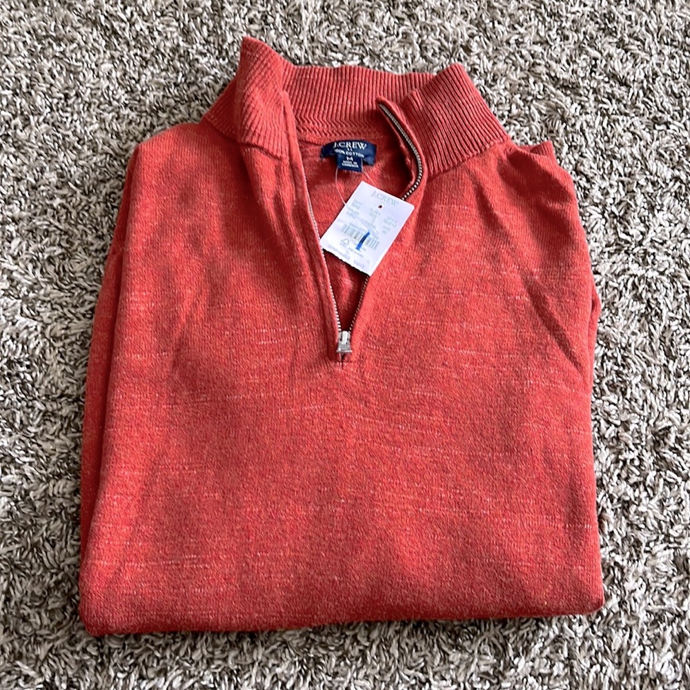 NWT J Crew Men’s Quarter Zip Sweater